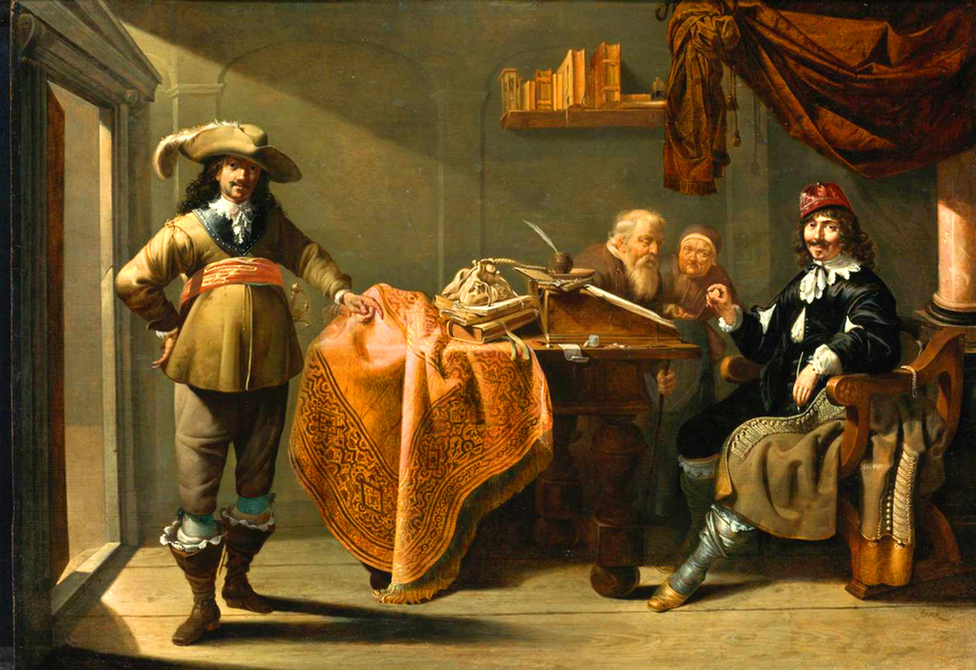 almsgiving in a notary's office